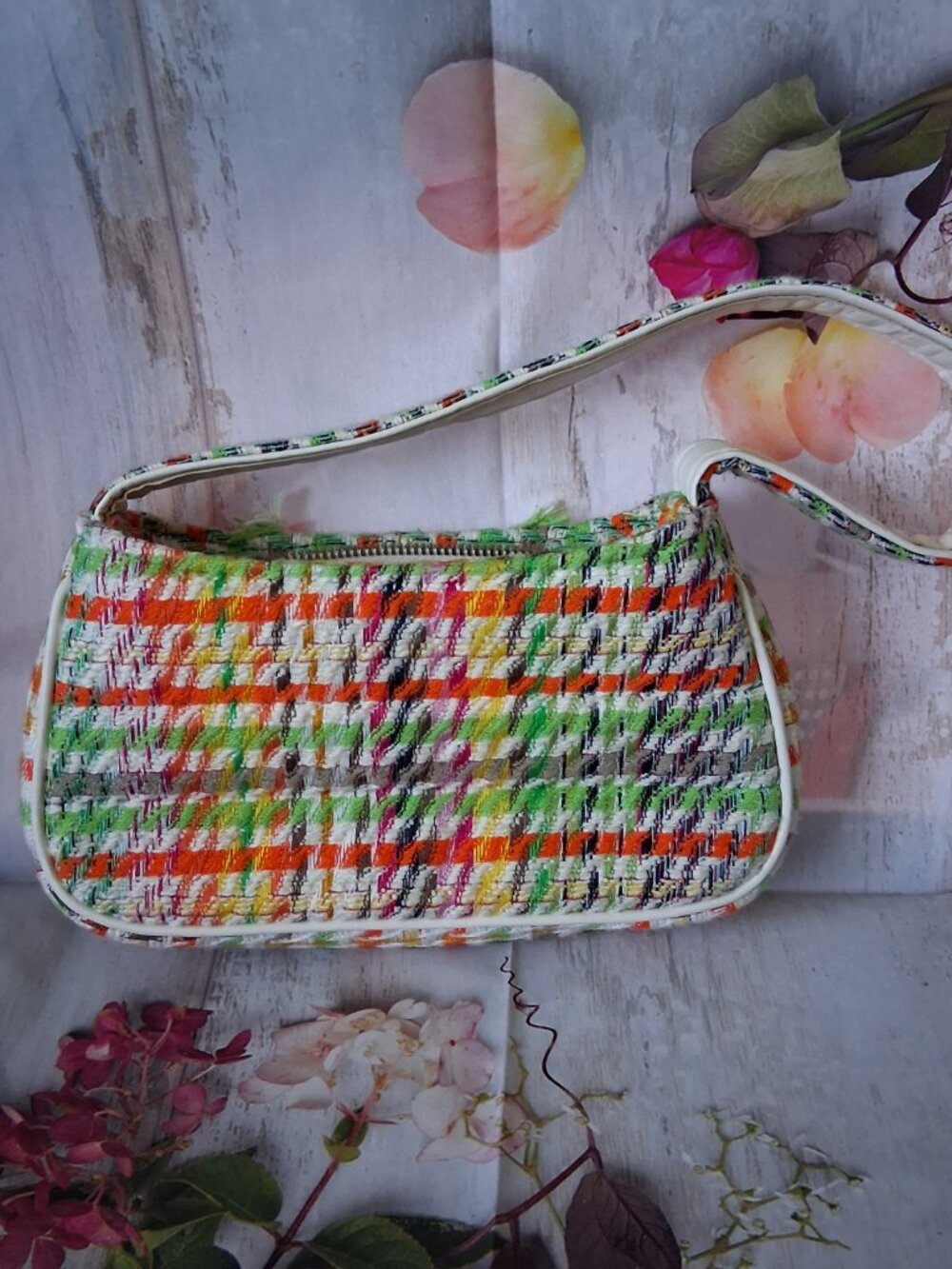 KOORELOO Women's Fringe Pochette Tweed Shoulder Purse Bag - Picture 5 of 16